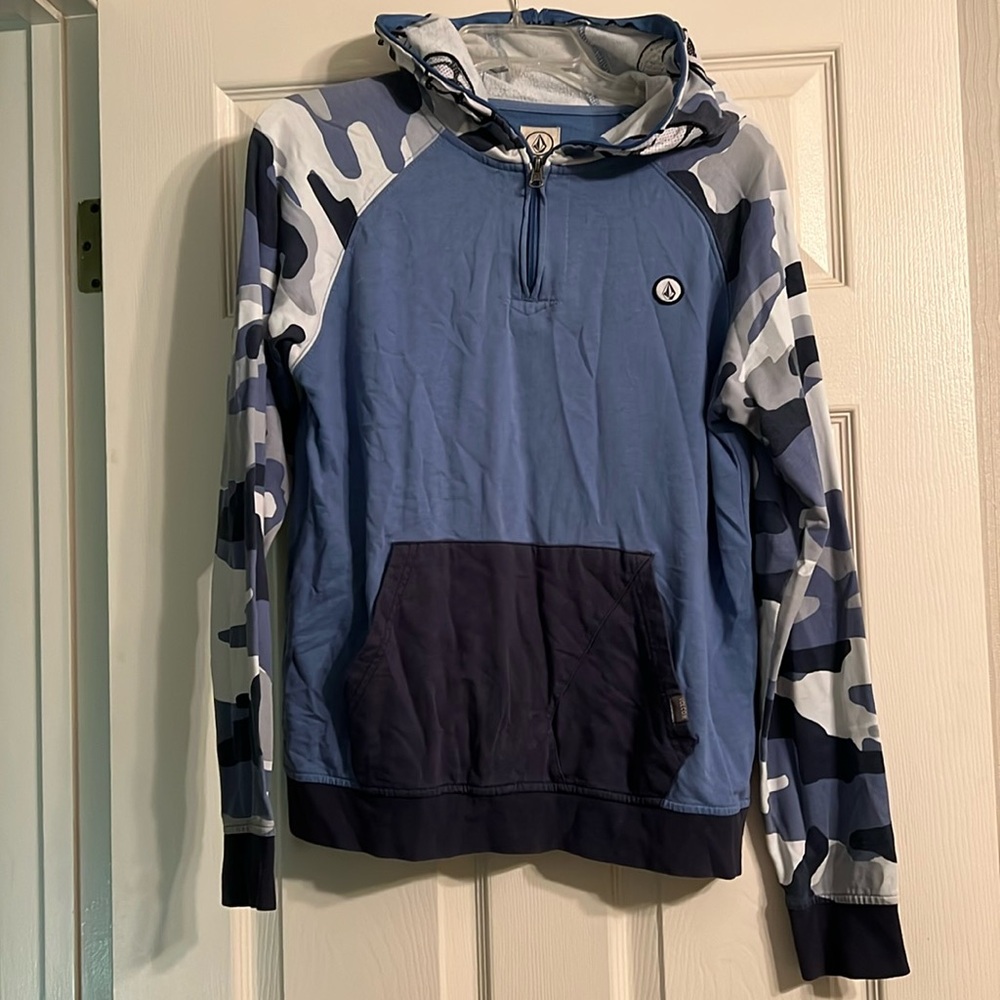 VOLCOM half zip “Platoon Block” hoodie. Boys XL/16 GUC